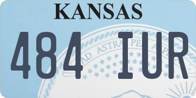KS license plate 484IUR