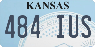 KS license plate 484IUS