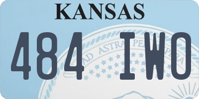 KS license plate 484IWO