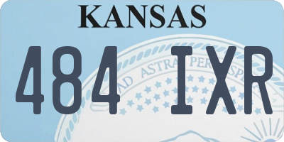 KS license plate 484IXR