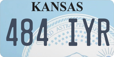 KS license plate 484IYR