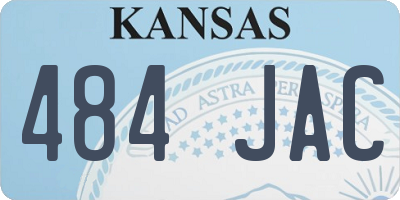 KS license plate 484JAC