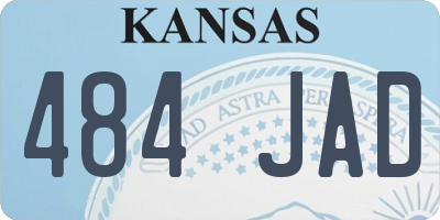 KS license plate 484JAD