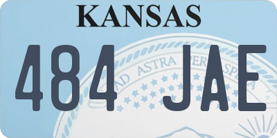 KS license plate 484JAE