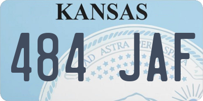 KS license plate 484JAF