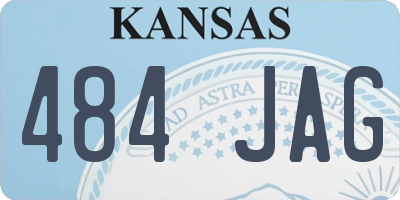 KS license plate 484JAG