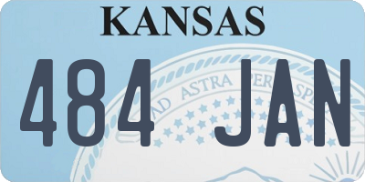 KS license plate 484JAN