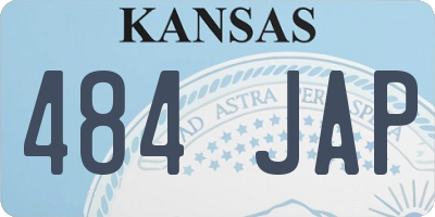 KS license plate 484JAP