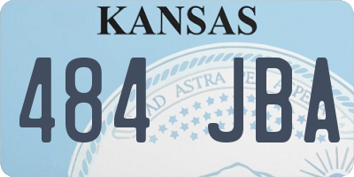 KS license plate 484JBA
