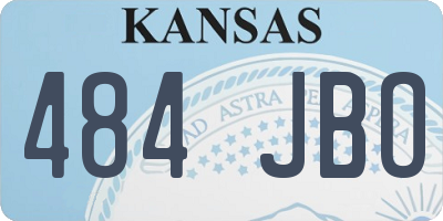 KS license plate 484JBO