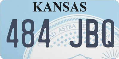 KS license plate 484JBQ