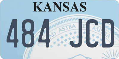 KS license plate 484JCD