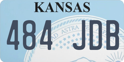 KS license plate 484JDB