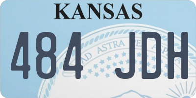 KS license plate 484JDH