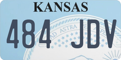 KS license plate 484JDV