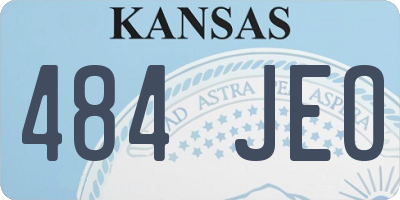 KS license plate 484JEO