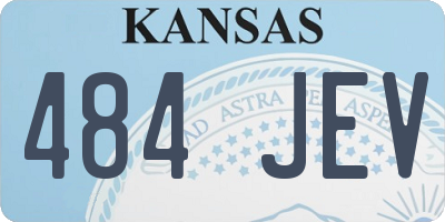 KS license plate 484JEV