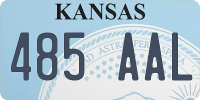 KS license plate 485AAL