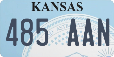 KS license plate 485AAN