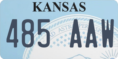 KS license plate 485AAW