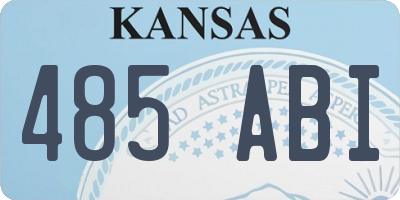 KS license plate 485ABI