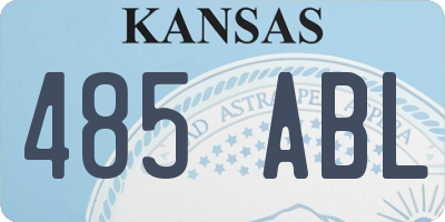 KS license plate 485ABL