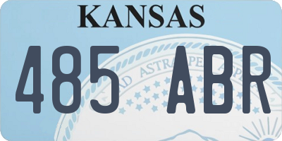 KS license plate 485ABR