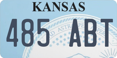 KS license plate 485ABT