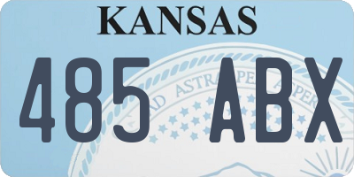KS license plate 485ABX