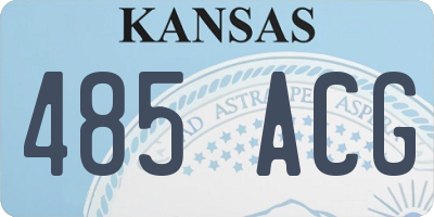 KS license plate 485ACG