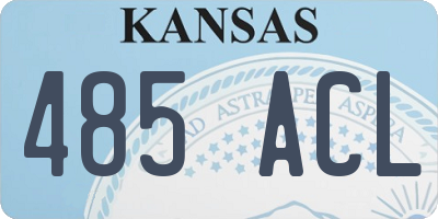 KS license plate 485ACL