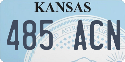 KS license plate 485ACN