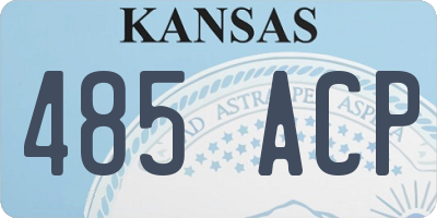 KS license plate 485ACP
