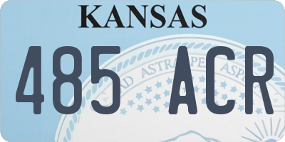 KS license plate 485ACR