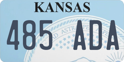 KS license plate 485ADA