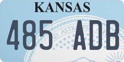 KS license plate 485ADB
