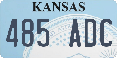 KS license plate 485ADC