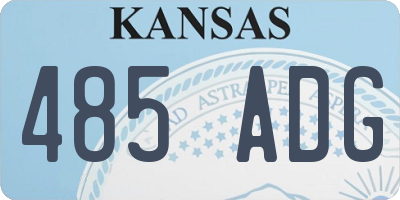 KS license plate 485ADG