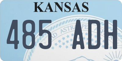 KS license plate 485ADH