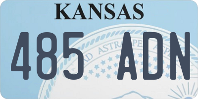 KS license plate 485ADN