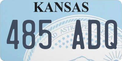 KS license plate 485ADQ