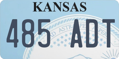 KS license plate 485ADT