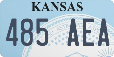 KS license plate 485AEA