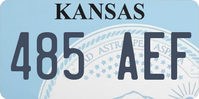 KS license plate 485AEF