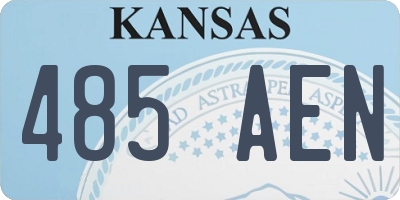 KS license plate 485AEN