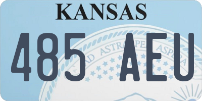 KS license plate 485AEU