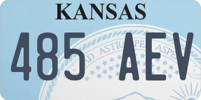 KS license plate 485AEV