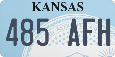 KS license plate 485AFH