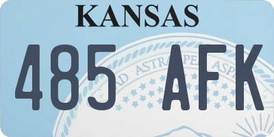 KS license plate 485AFK