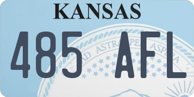 KS license plate 485AFL